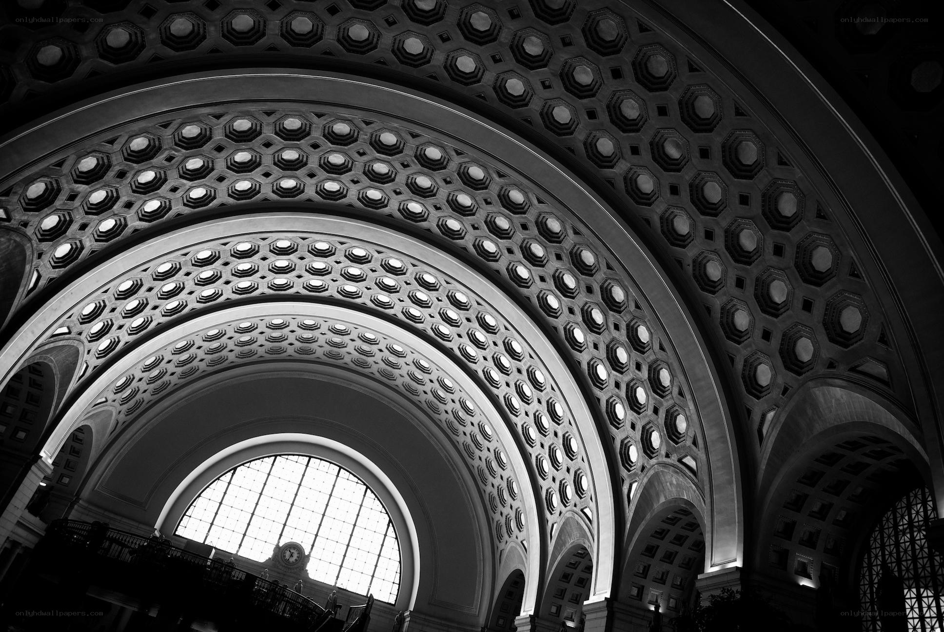 Grand arched ceiling interior