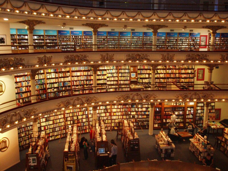 Grand bookstore interior