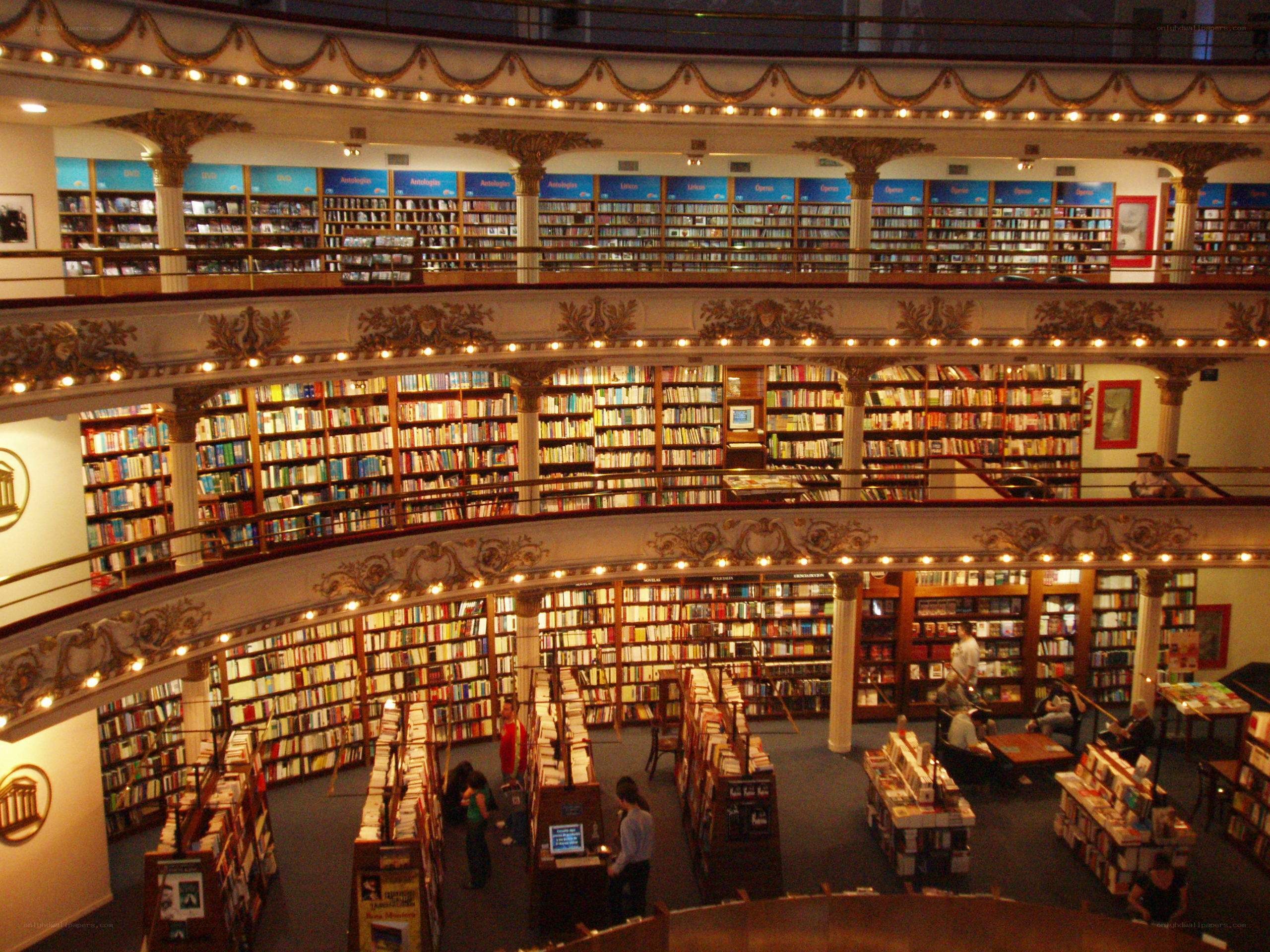 Grand bookstore interior
