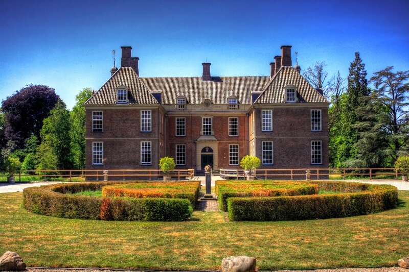 grand brick manor house