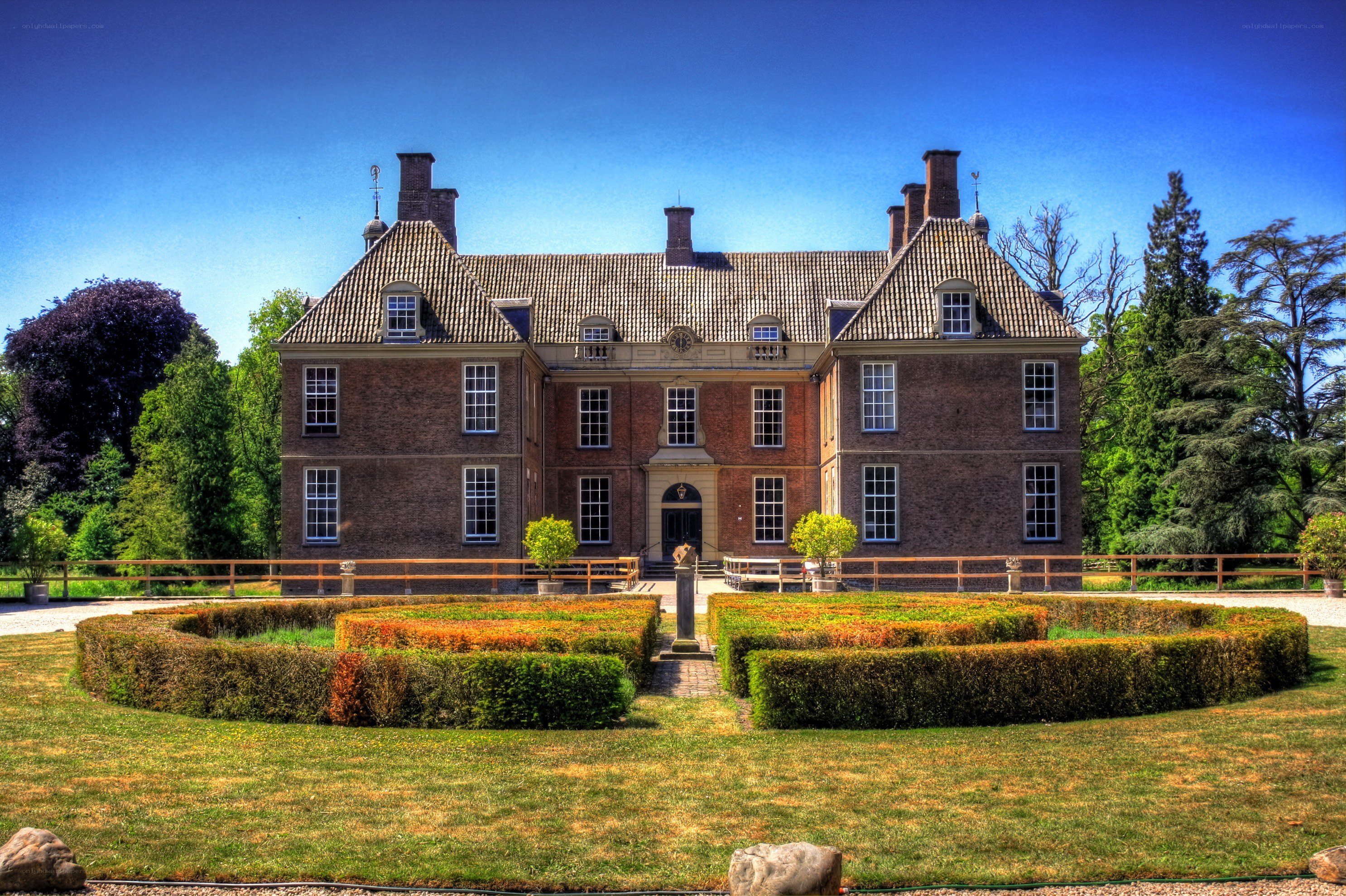 grand brick manor house