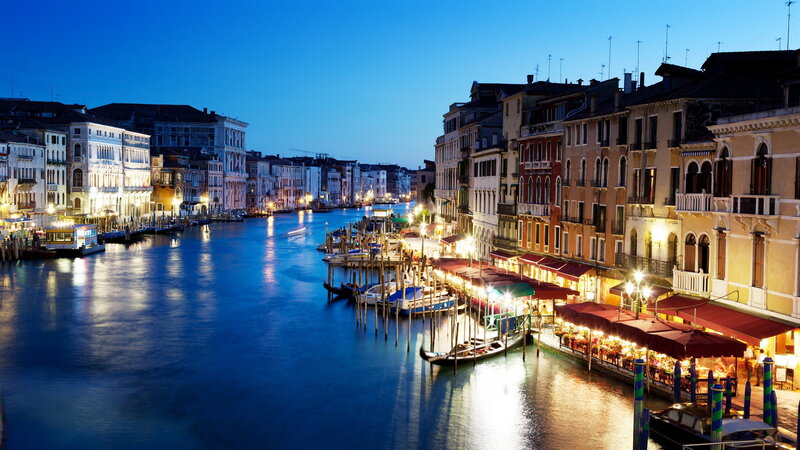 Grand Canal at Dusk — Blue, Serene