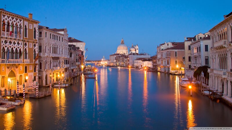 Grand Canal at Dusk — Blue
