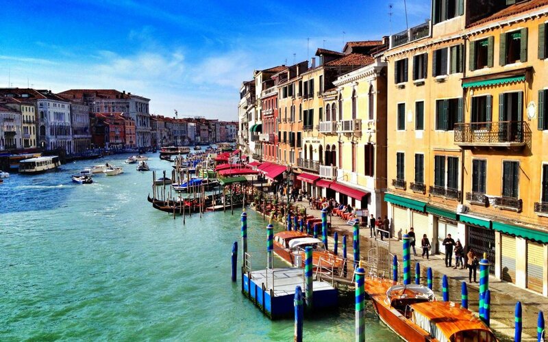 Grand Canal in Venice — Blue, Lively