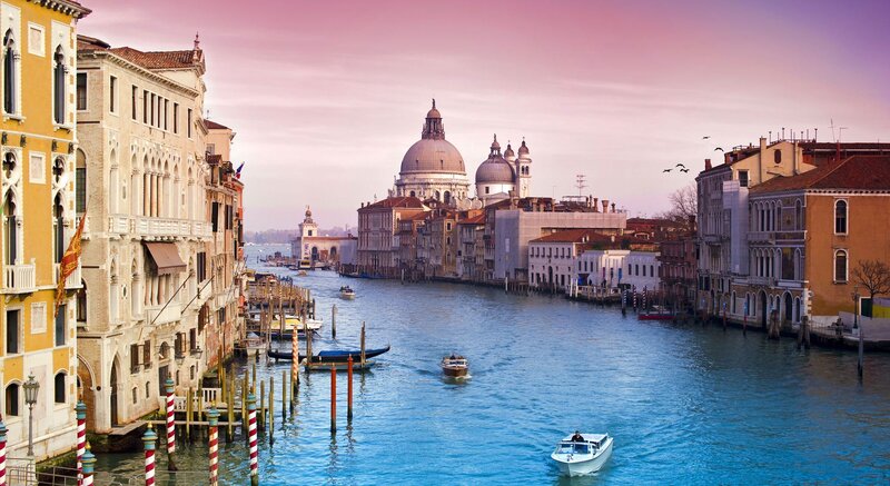 Grand Canal in Venice — Blue, Serene, Sunset