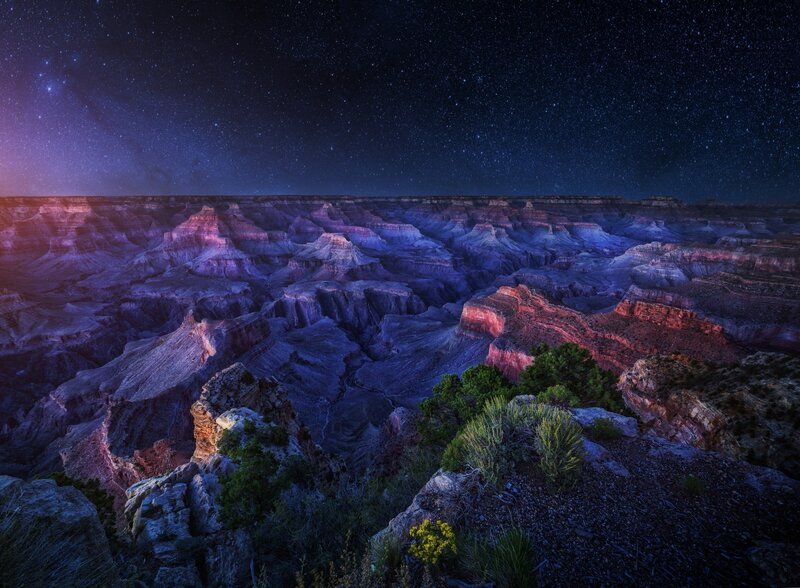 Grand Canyon at Night — Purple