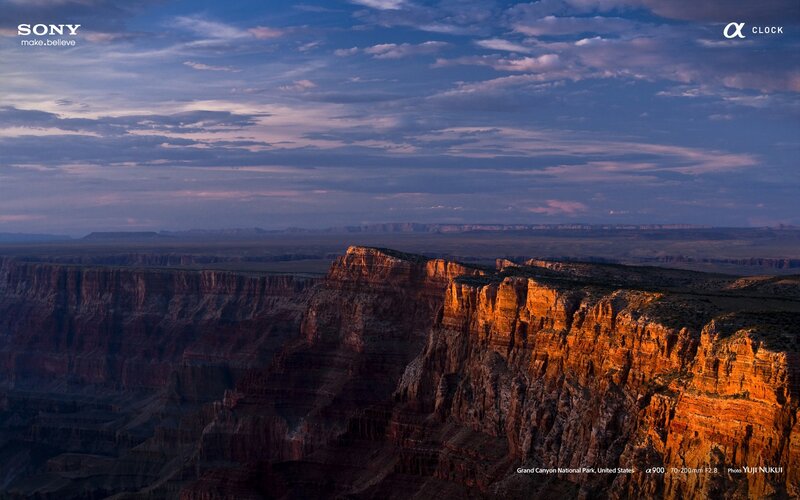 Grand Canyon Cliffs — Blue, Dramatic