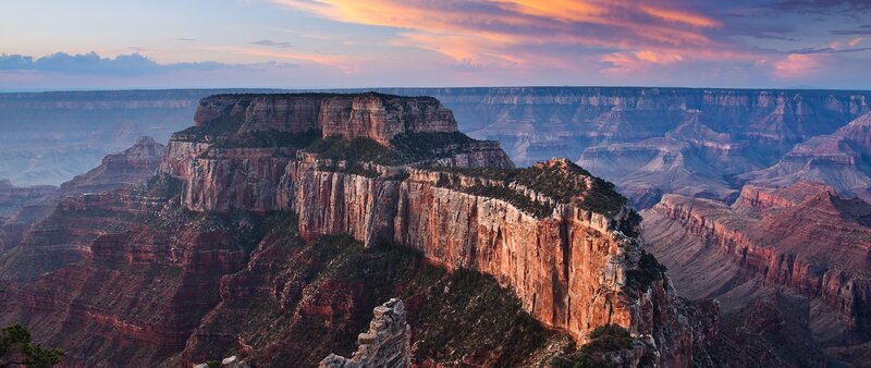 Grand Canyon Cliffs — Orange, Dramatic, Sunset, Photograph, Sky, Clouds
