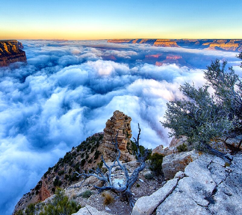 Grand Canyon Cloudscape — Blue