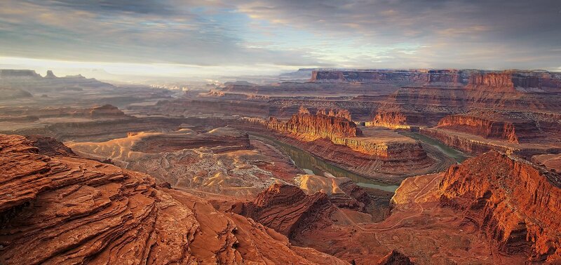 Grand Canyon landscape at sunrise