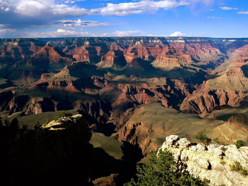 Grand Canyon Landscape — Blue, Dramatic, Afternoon, Photograph
