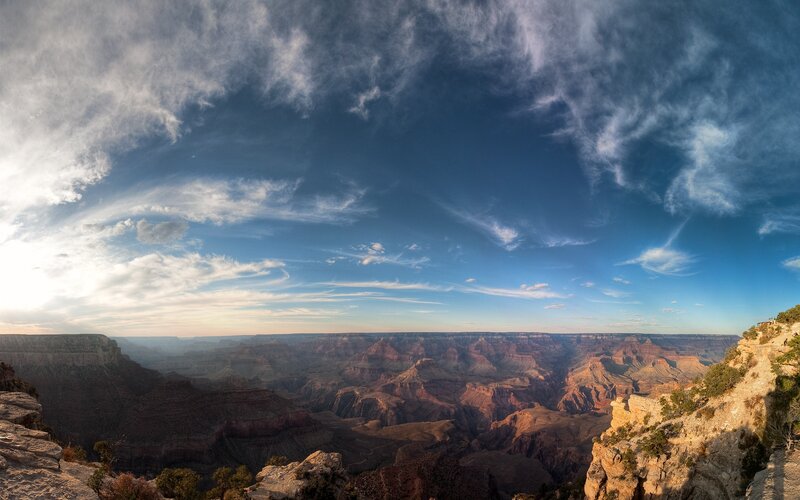 Grand Canyon Landscape — Blue, Dramatic, Sunrise