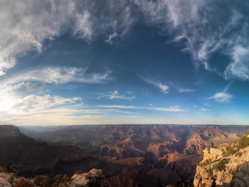 Grand Canyon Landscape — Blue, Dramatic, Sunset