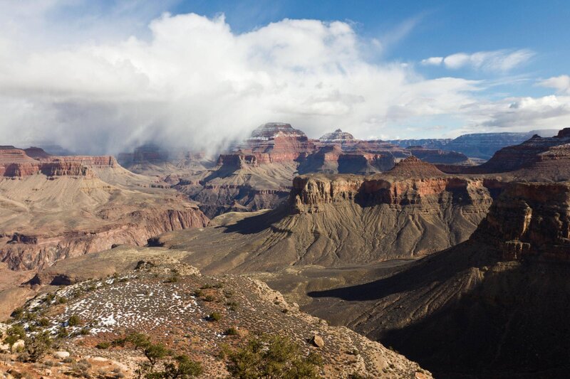 Grand Canyon Landscape — Blue, Dramatic, Winter