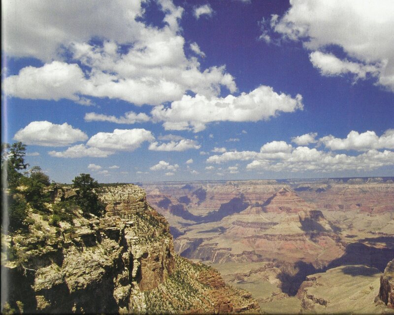 Grand Canyon Landscape — Blue, Serene, Afternoon, Photograph, Clouds