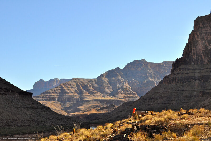 Grand Canyon Landscape — Blue, Serene, Afternoon, Photograph, Mountains