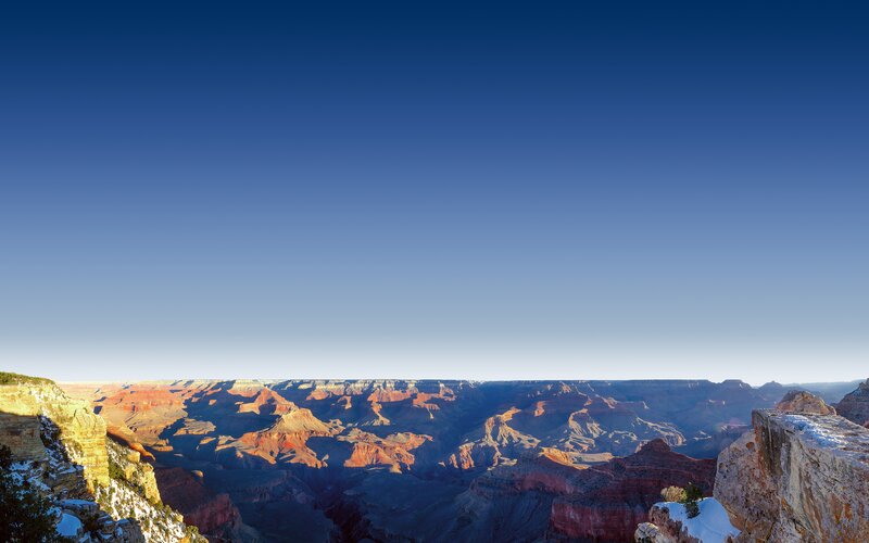 Grand Canyon Landscape — Blue, Serene, Morning