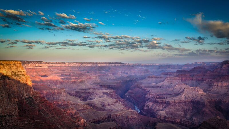 Grand Canyon Landscape — Blue, Serene, Sunset