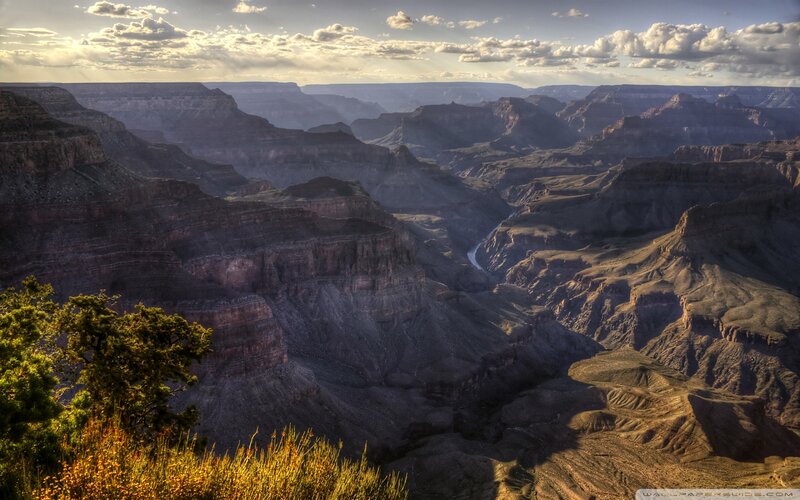 Grand Canyon Landscape — Brown, Dramatic, Sunset