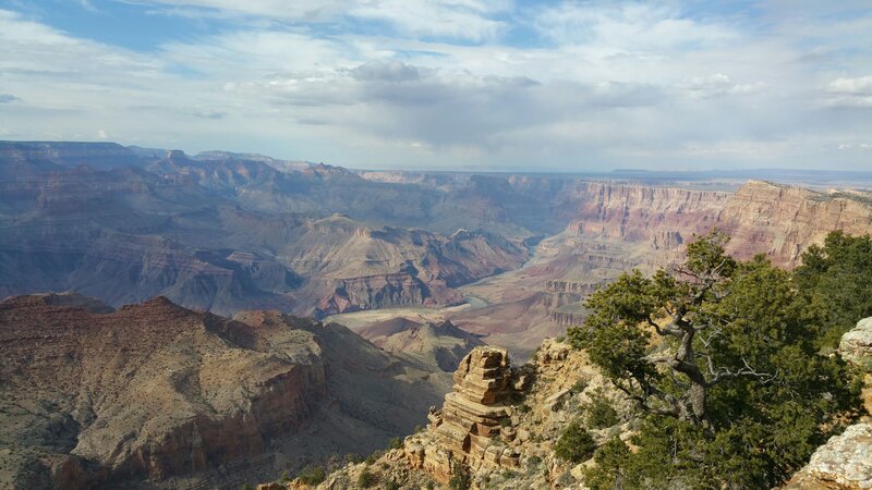 Grand Canyon Landscape — Brown, Serene, Afternoon, Photograph, River, Trees