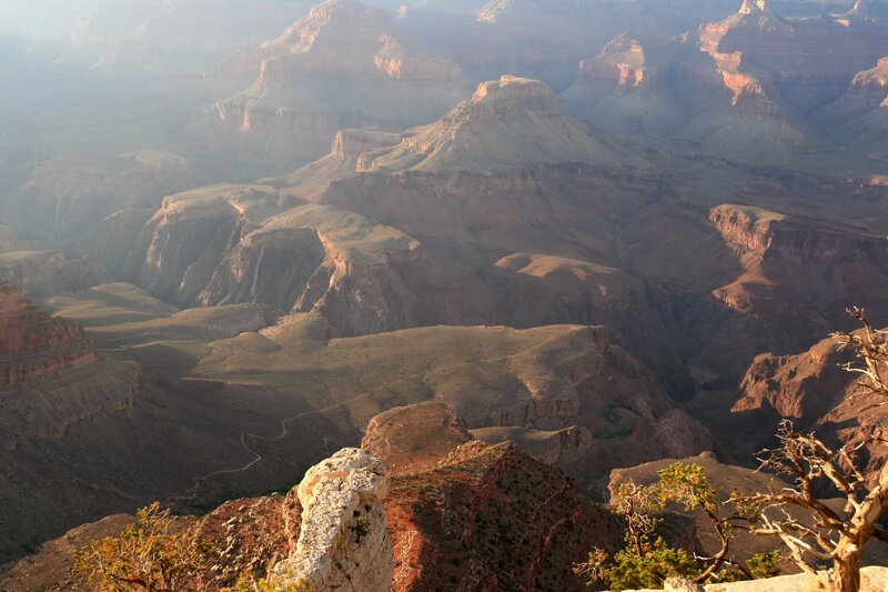Grand Canyon Landscape — Brown, Serene, Morning, Photograph