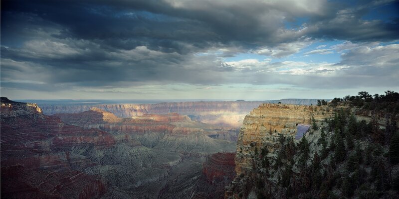Grand Canyon Landscape — Gray, Dramatic