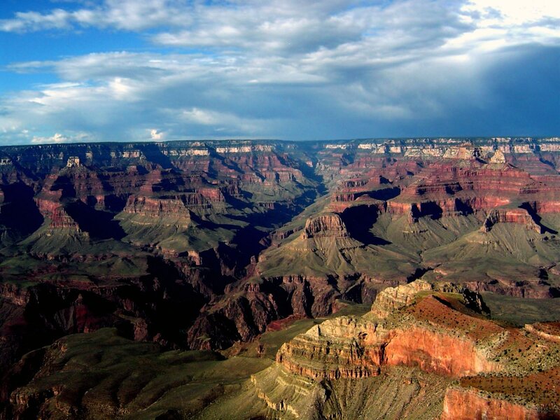 Grand Canyon Landscape — Red, Dramatic, Afternoon, Photograph, Cliffs