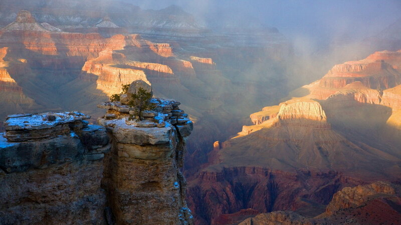 Grand Canyon Landscape — Red, Dramatic, Morning
