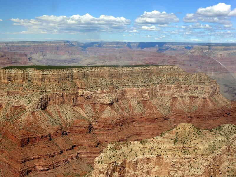 Grand Canyon Landscape — Red, Serene, Afternoon, Photograph, Rock Layers