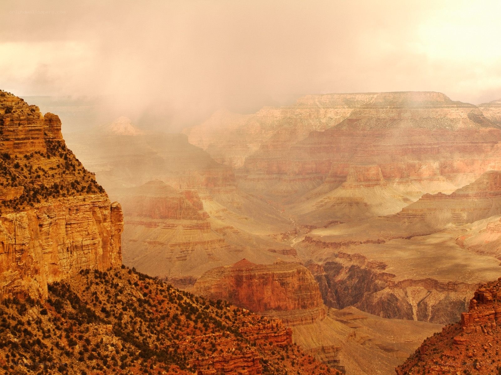 Grand Canyon misty view