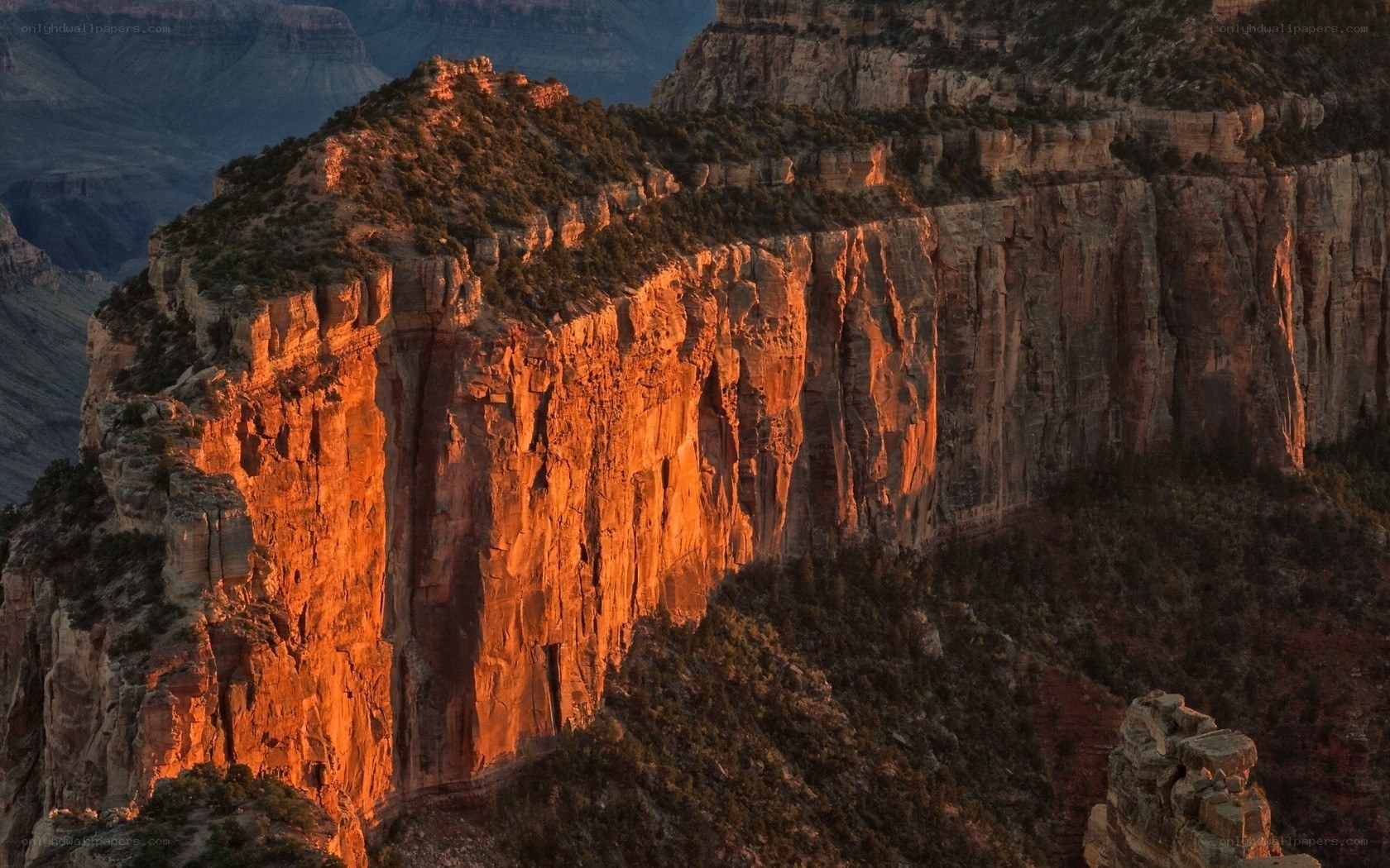 Grand Canyon sunset glow