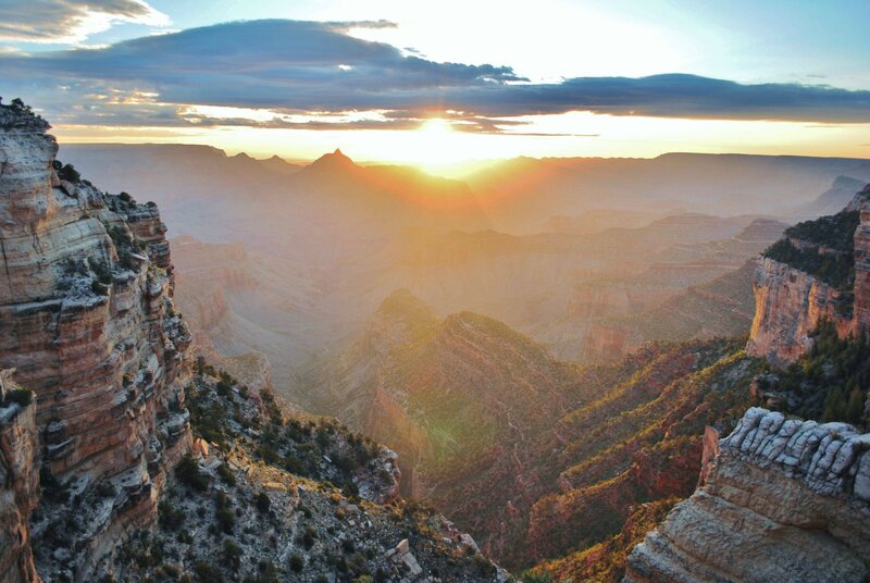 Grand Canyon Sunset — Orange, Serene