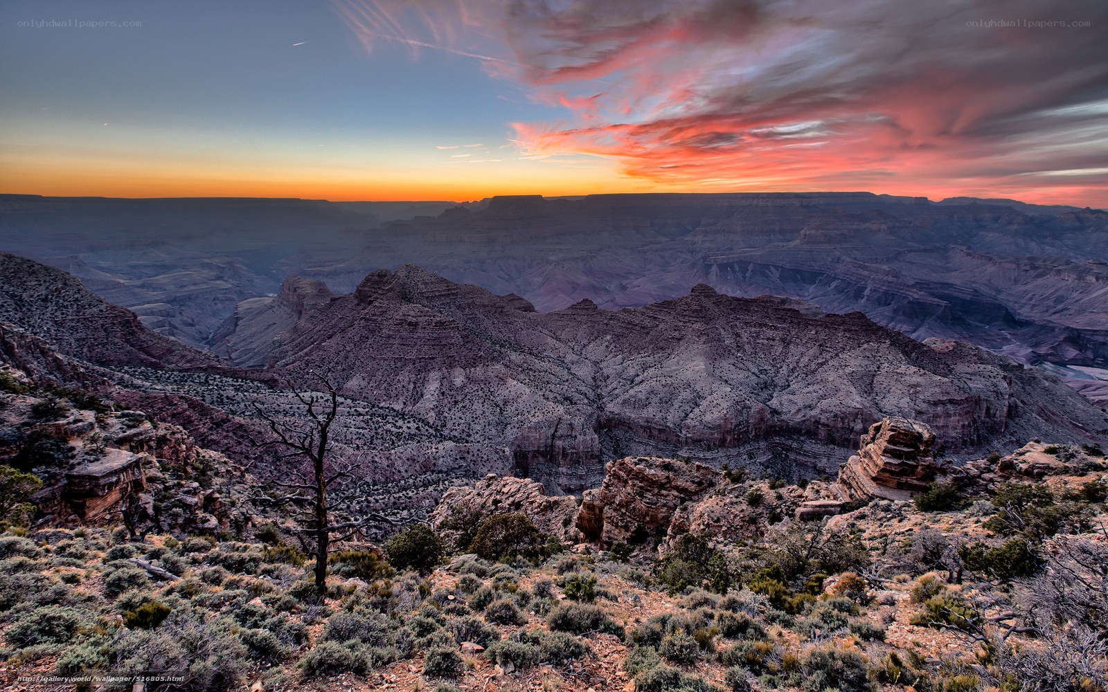 Grand Canyon sunset view