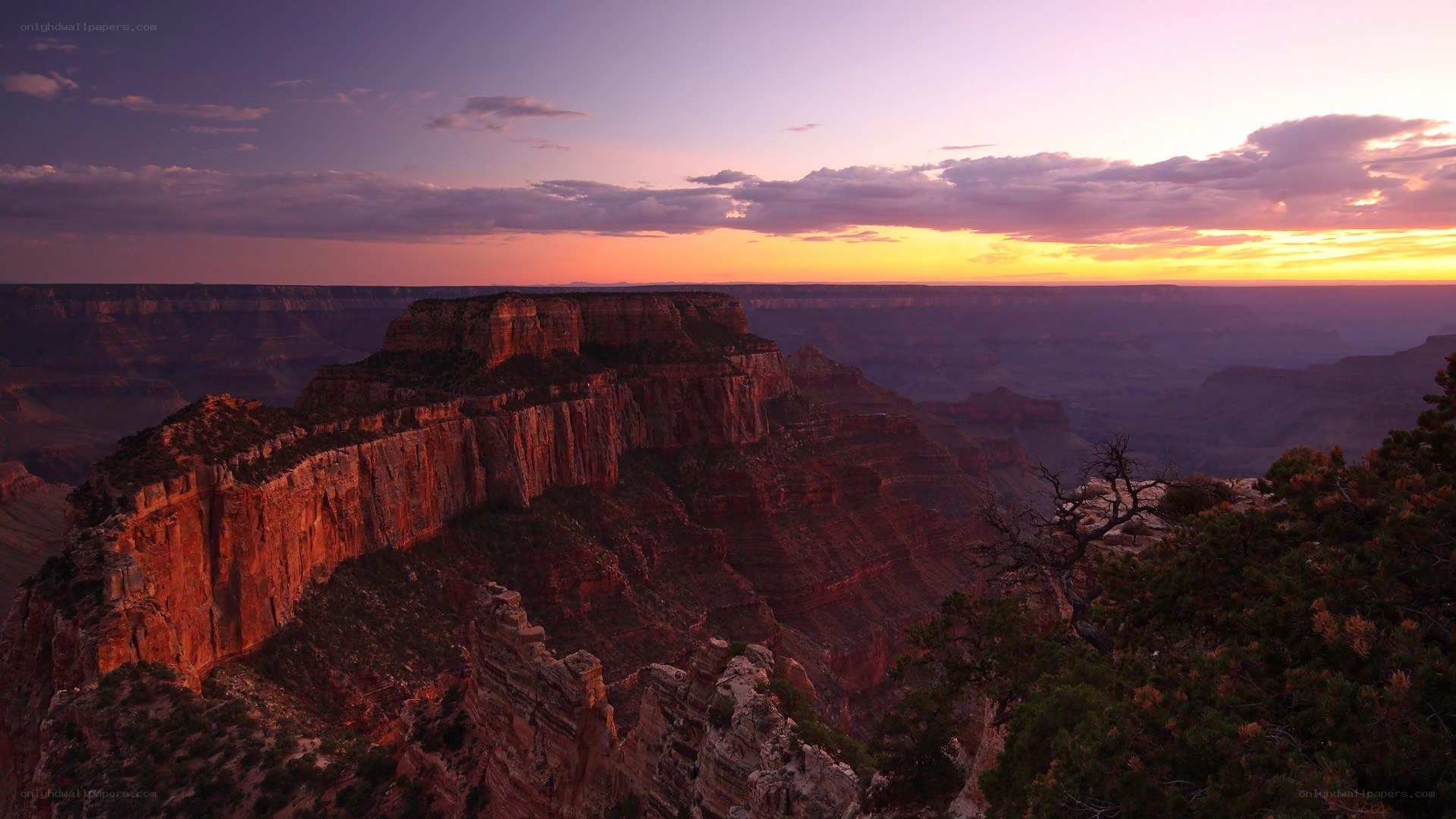Grand Canyon sunset view