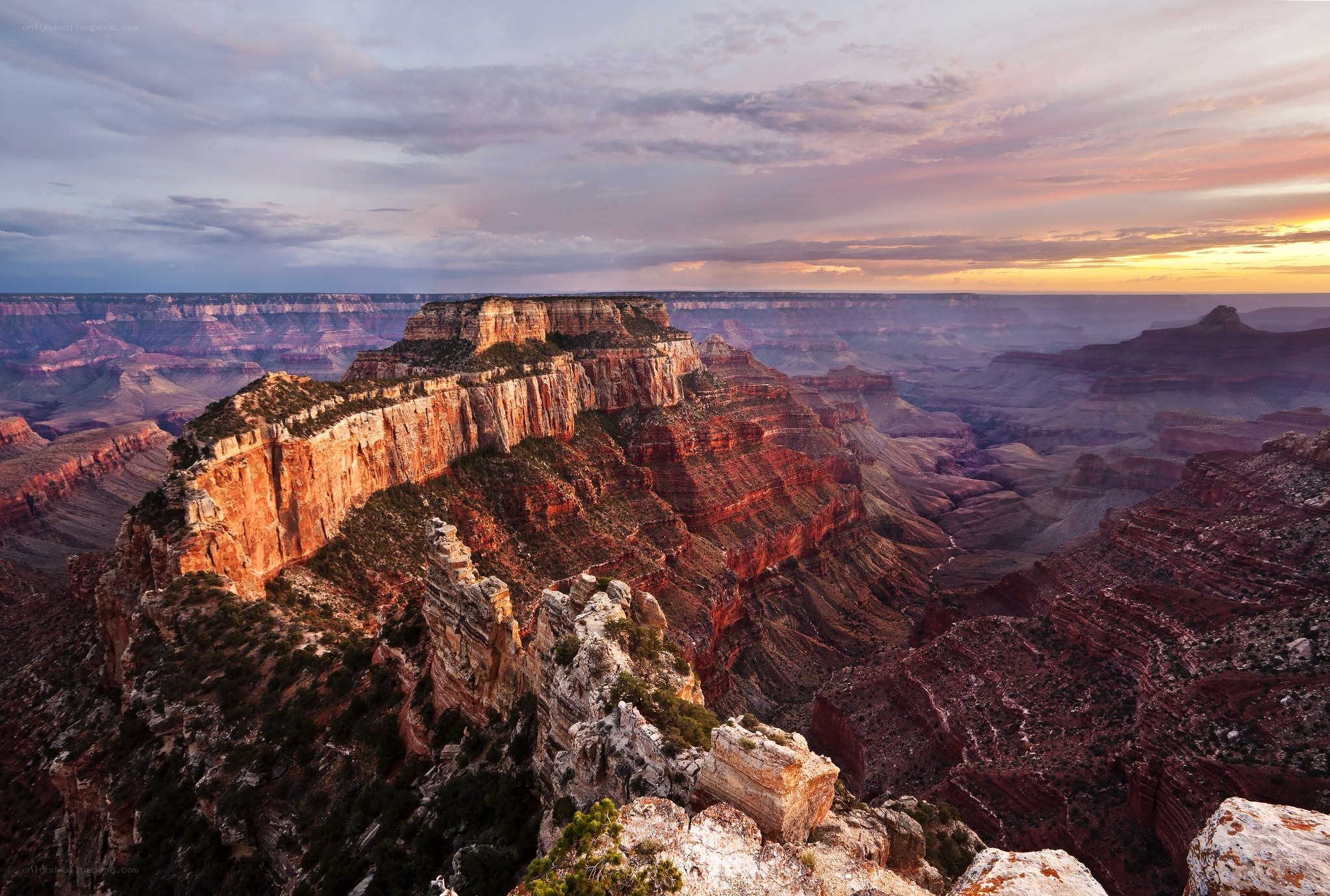 Grand Canyon sunset view