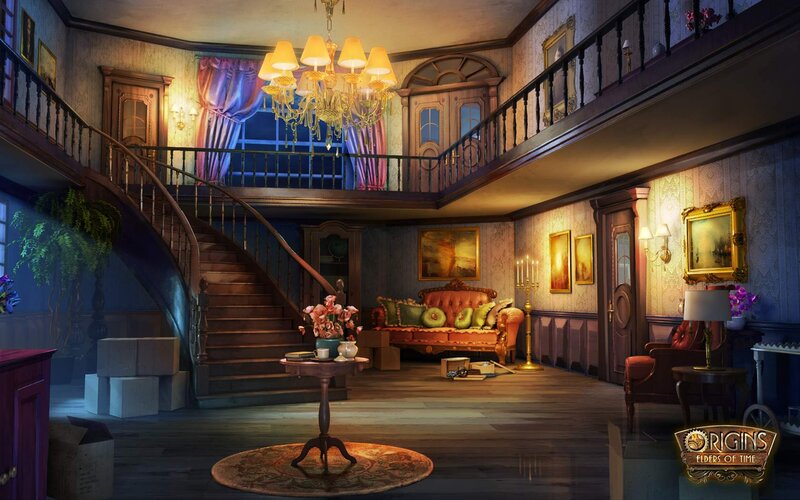 Grand Foyer with Staircase — Brown