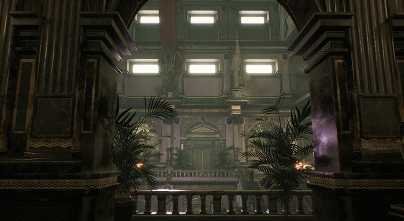 Grand Hall Interior — Gray