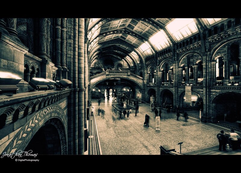 Grand hall of a museum