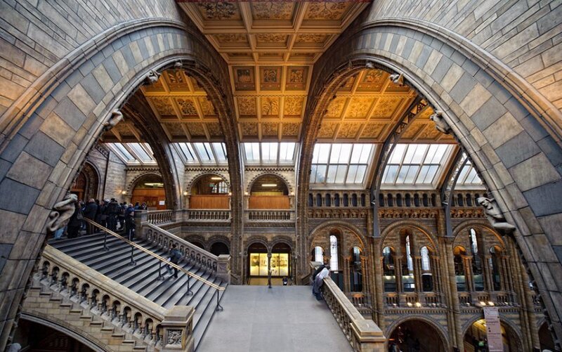 Grand hall of a museum
