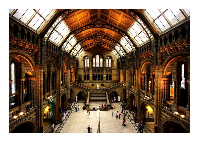 Grand hall of a museum