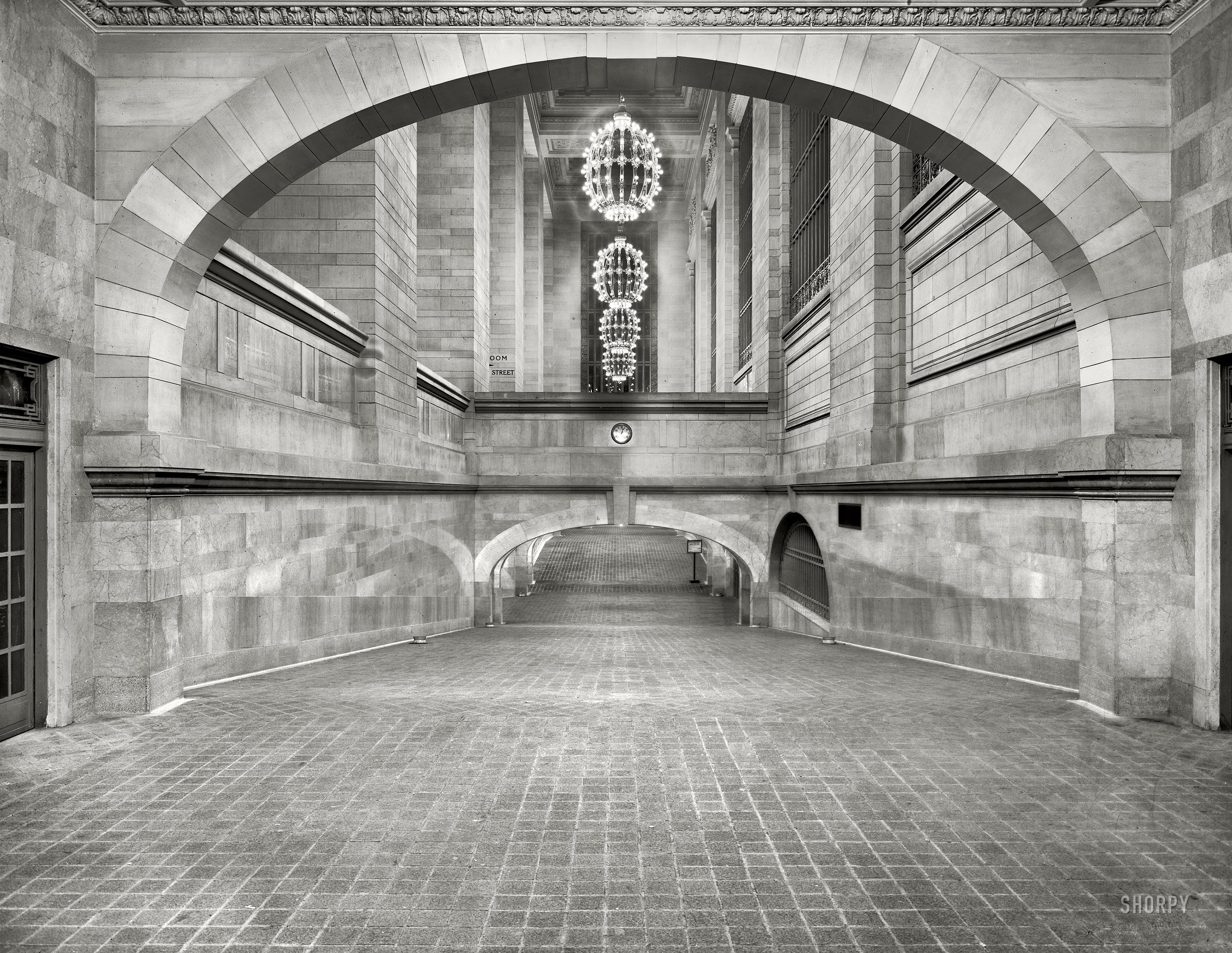 Grand hall with chandeliers