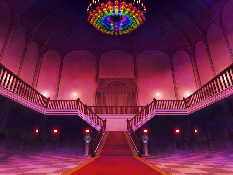 Grand Hall with Staircase — Purple