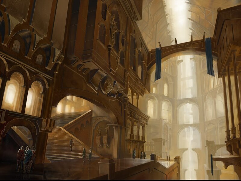 grand hall with staircase