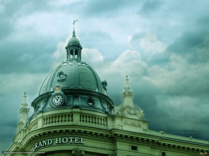 Grand Hotel dome under cloudy sky