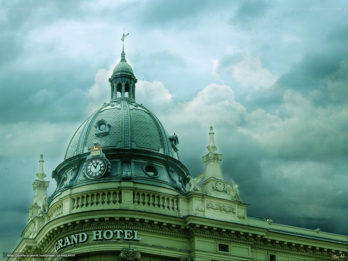 Grand Hotel dome under cloudy sky