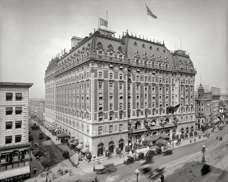 Grand hotel in early 20th century