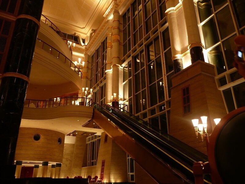 Grand hotel lobby interior