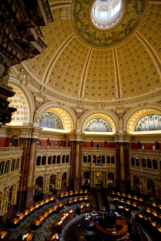 Grand library dome interior