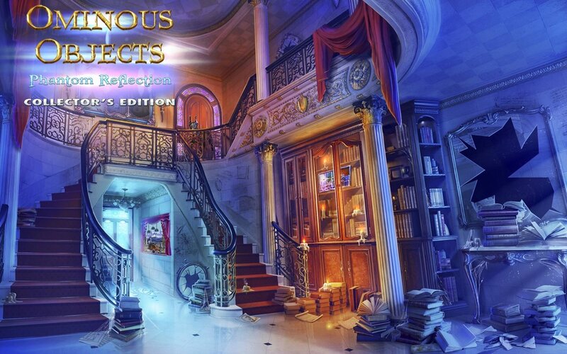 Grand Library Interior — Blue