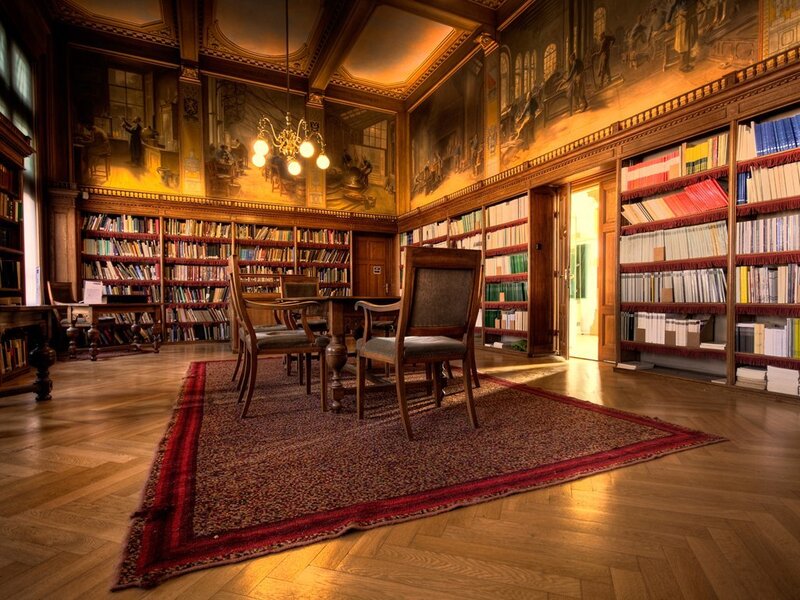 Grand library reading room